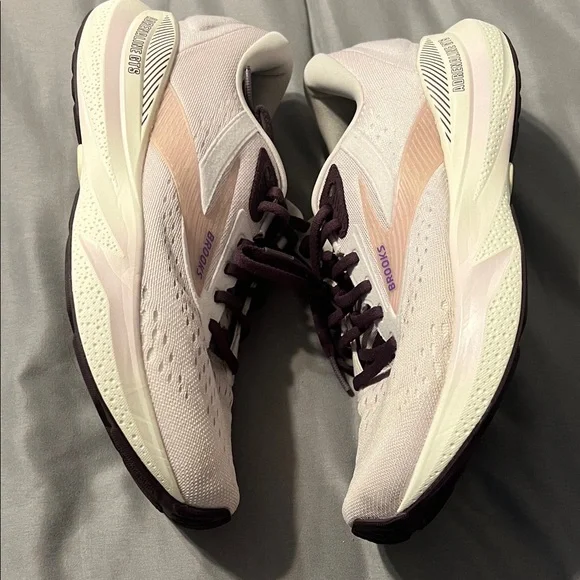 Brooks Women's Athletic Shoes - Cream and Purple - Picture 3 of 6